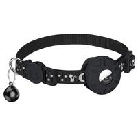 Practical-For Air Tag Cat Collar, Reflective Collar For Cat With Safety Buckle And Waterproof Holder In 3/8Inch Width juoda
