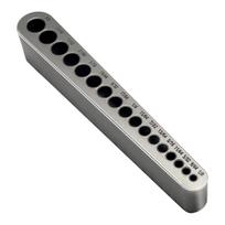 2026+ STD1000DGNP Drill Guide for Straight Holes,17 Drill Sizes, From 1/8In to 3/8In, in 1/64In Increments, Heat-Treated Steel China Mainland