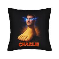 Charlie Kirk Meme Square Pillow Case Cushion Cover Zipper Decorative Throw Pillow Case Cover For Seat 45X45Cm Peach skin 18*18(CM)-1Pcs