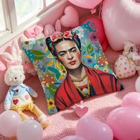 Art Frida Kahlos Cushion Cover Pattern Printed Pillowcase For Living Room Sofa Cushion Cover & Bedroom Decor Peach skin 18*18(CM)-1Pcs