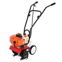 Rotovatoras Benzininis kultivatorius 2 taktų 9000 RPM 1,2 L degalų bakas 6 colių darbinis gylis Sodo freza 7,9 colio apdirbimo plotis Kasimas 3 AG / 1,65 kW 52 ccm oranžinė