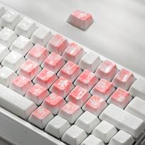 New Ceramic Material Keycaps 21 Keys Heart/Butterfly Theme Translucent Keycaps Cherry Profile for Mx Switch Mechanical Keyboards Ceramic