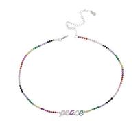 Promotion Silver Plated Fashion Women Jewelry Personalized Letter Customize Word Charm Choker Necklace 32+8CM