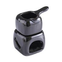 Durability Aromatherapies Oil Burners Ceramic Fondue Melting Pot for Chocolate and Butter in Elegant White Finish juoda