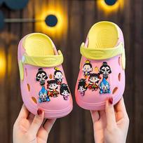 Nezha Ao Bing Cartoon Kids Clogs Summer Non Slip Breathable Wear Resistant Home Outdoor Sandals For Boys And Girls 30-31 yards inner length 19cm rožinė