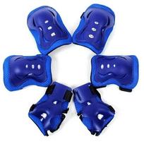 6pcs/set 6 in 1 for Roller Skates Kids Protective Gear Wrist Protective Elbow Pads Knee Pad mėlyna