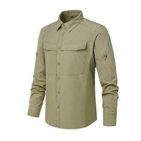 Men Hight Quality Tactical Shirts Men Outdoors Combat Multi Pocket Quick Dry Cargo Camping Long Sleeved Shirts S armijos žalia spalva