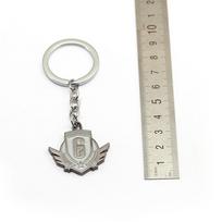 Ps4game Tom Clancys Rainbow Six Siege Logo Metal Pendant Keychain Gifts Men For #2 beige
