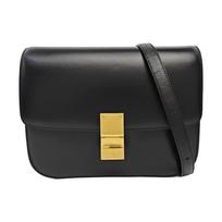 [Pre-Owned] Classic Box Polished Gold Buckle Leather Tofu Bag Shoulder Bag Crossbody Bag Medium - Very Good #1S8F1Q7 ONE SIZE