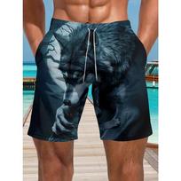 Men's Essential Casual Shorts Outdoor Wear Animal 3D Printed Shorts Loose Casual Breathable Cool Summer Versatile Shorts S