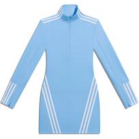 Adidas Ivy Park 1/2 užtrauktuko latekso suknelė Šviesiai mėlyna/Balta H18998 XS