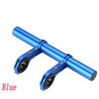 Outdoor Bicycle Aluminum Alloy Bike Handlebar Extender Lamp Bracket Mount Bracket Double Tube mėlyna