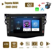 8 colių automobilinis Android radijas skirtas Toyota RAV4 2007-2012 su mygtuko rankenėle 2din multimedijos stereo vaizdo grotuvas WIFI GPS Carplay 2+32GB 1+32GB