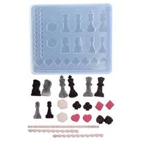 DIY Silicone Mold Chess and Cards Themed Making Moulds Set for DIY Decoration Crafts Game Ornament Casting Mould A