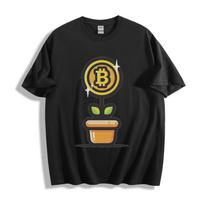 Bitcoin Growth T-Shirt - Vibrant Crypto Plant Design Unisex Tee L
