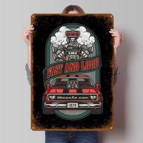 Dodge Charger Metalinės Plokštelės Automobilio Plakatas Miegamojo Dekoras Kambario Dekoras Vyrams Individuali Skardinė Plokštelė Sienų Menas Dekoras Retro Namams 20x30cm（7.8x11.8inch）