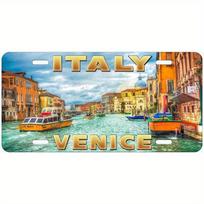Senovinis Venecijos Didysis Kanalas Italija Metalo Sienos Menas Licencijos Plokštelė - Atsparus Orui Aliuminio Ženklas su Išgręžtomis Skylėmis, Klas 20x30cm（7.8x11.8inch）