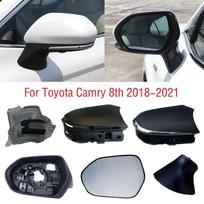 Automobilio šoninio veidrodėlio posūkio signalo lempos lęšio stiklas galinio vaizdo veidrodžio rėmo apatinis pagrindo dangtis, skirtas Toyota Camry V70 8th G left