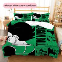 Dragon Ball Vegeta Pattern Bedding Home Decoration Birthday Gift (1 * duvet cover + 2 * pillowcase, without core) 135x200cm