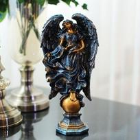 Graikų mitologijos statula Angelas Šokėjas Svetainės Kūrybinis Ornamentas Baro Spintelė Europos Dekoro Skulptūra Namų Meno Amatas Dovana auksinė