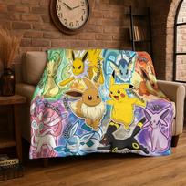 Cute Pokemon PIkachu Cartoon Flannel Blanket Soft Warm Throw Blanket for Bedroom Living Room Bed Travel Camping Picnic Kid 75x90cm