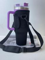 30/40 oz. Nonpareil Mug Sleeve for Stanley Quencher Mug Sleeve with Adjustable Shoulder Strap Straw Water Bottle Holder Pouch juoda