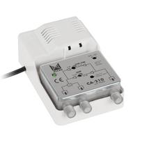 Broadband antenna amplifier splitter 2 TV IP20 24V Alcad CA-210