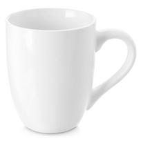 Balta porceliano puodelis kavai, arbatai, žolelėms, gėrimams, didelis 300 ml