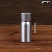 30/50/60/100/120/150/200/250ml aliuminio buteliukas su dangteliu Kosmetikos daugkartinio naudojimo buteliukai Sidabrinis dangtelis Aliuminio indelis Kelioninis buteliukas 30ML