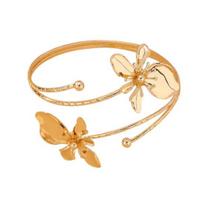 Yousheng Flower Bracelet Arm Cuff Women Upper Arm Cuff Adjustable Open Bangle Armlet Bracelet Wrist Jewelry for Party Wedding Holiday auksinė