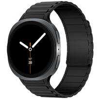 Be tarpo dirželis Samsung Galaxy Watch 8 Classic 46mm/Watch8 44mm 40mm magnetiniam silikoniniam dirželiui apyrankė For Galaxy Watch8 juoda