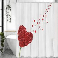 Love Dandelion Shower Curtain, Bathroom Decorative Shower Curtain, Waterproof Shower Curtain with Hooks 90X180cm