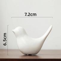 Šiaurietiško stiliaus paukščių keraminės figūrėlės Moderni gyvūno statulėlė Ornamentai Nauja paukščio skulptūra Namų dekoras Chubby Black S