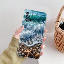 Case For Samsung A15 A13 A35 A55 A51 A71 A41 A31 A21S A05 A17 A23 A25 A33 A53 A73 5G A07 4G Cover Seaside Scenery Wave Beach For Samsung A01