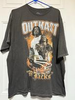 Outkast marškinėliai vyriški dydis SM Juodi Rap stiliaus marškinėliai Oficiali atributika Rap Hip Hop Unisex marškinėliai XL