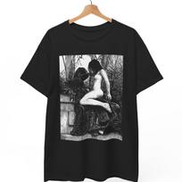 Death Is My Lover T-Shirt, Grim Reaper Occult Graphic Tee, Dark Art Gothic Shirt, Unisex Heavy Cotton Top, S to 5XL M