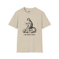 Knitting Lemur T-Shirt: Engraving-Style Pun, Softstyle Unisex Tee 2XL