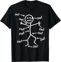 Ow Ow Ow Funny Scream Character Graphic Tee Unisex T-Shirt S