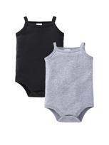 Pure Cotton Baby Sling Bodysuit & Summer Romper Set - Newborn Triangle Jumpsuit Two-Piece, Solid Color 12-18 Months