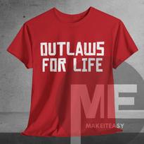 Men's and Women's T-shirts Red Dead Redemption 2 T-shirt OUTLAWS FOR LIFE game Tee fan gift XXXL