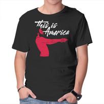 Unisex Crew Neck T-Shirt America It Is Graphic Short Sleeve Casual Tee M
