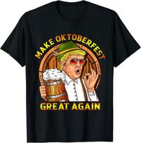 Men's and Women's T-shirts NEW LIMITED Make Oktoberfest Great Again Funny Trump Drink B33r T-Shirt S-3XL S