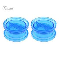Kitchen Garlic Tool Press, Transparent Manual Grinder, Easy Operation Portable Masher Chopper, for Onion Ginger Nuts Herbs Crusher 2pcs mėlyna