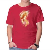 Unisex Crew Neck T-Shirt Phoenix Reborn Graphic Short Sleeve Casual Tee L
