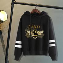 New Bee Queen Hoodies Women Men Teens Casual Personality Pullover Fashion Long Sleeve Sweatshirt 5XL juoda