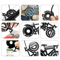 20 In 1 Bicycle Multitool Card Survival Gadgets Keychain Utility Pocket Tool Multifunctional Outdoor Camping Tool