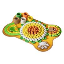 Pet Sniffing Training Mats Dog Cats Educational Stress Reliefs Bites Resistant Slows Food Mats Pet Training Blanket S yellow