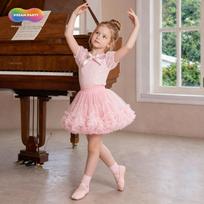Girls' Fluffy Mesh Tutu Short Skirt - Stylish Summer Skirt for Little Girls 130cm