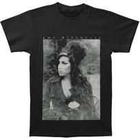 Men's Amy Winehouse Flower Portrait T-shirt XX-Large Black 3XL
