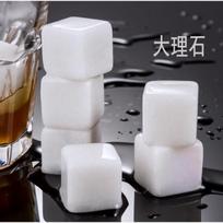 Rafraichisseur vin,5 pièces-ensemble Champagne glace pierres whisky refroidissement granit pierres whisky - Type white marble